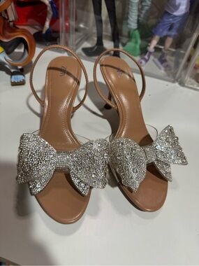 Zara Tan Strappy Heeled Sandals